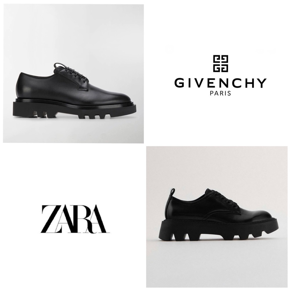 ZARA SQUARE LUG SOLE LACED SHOES